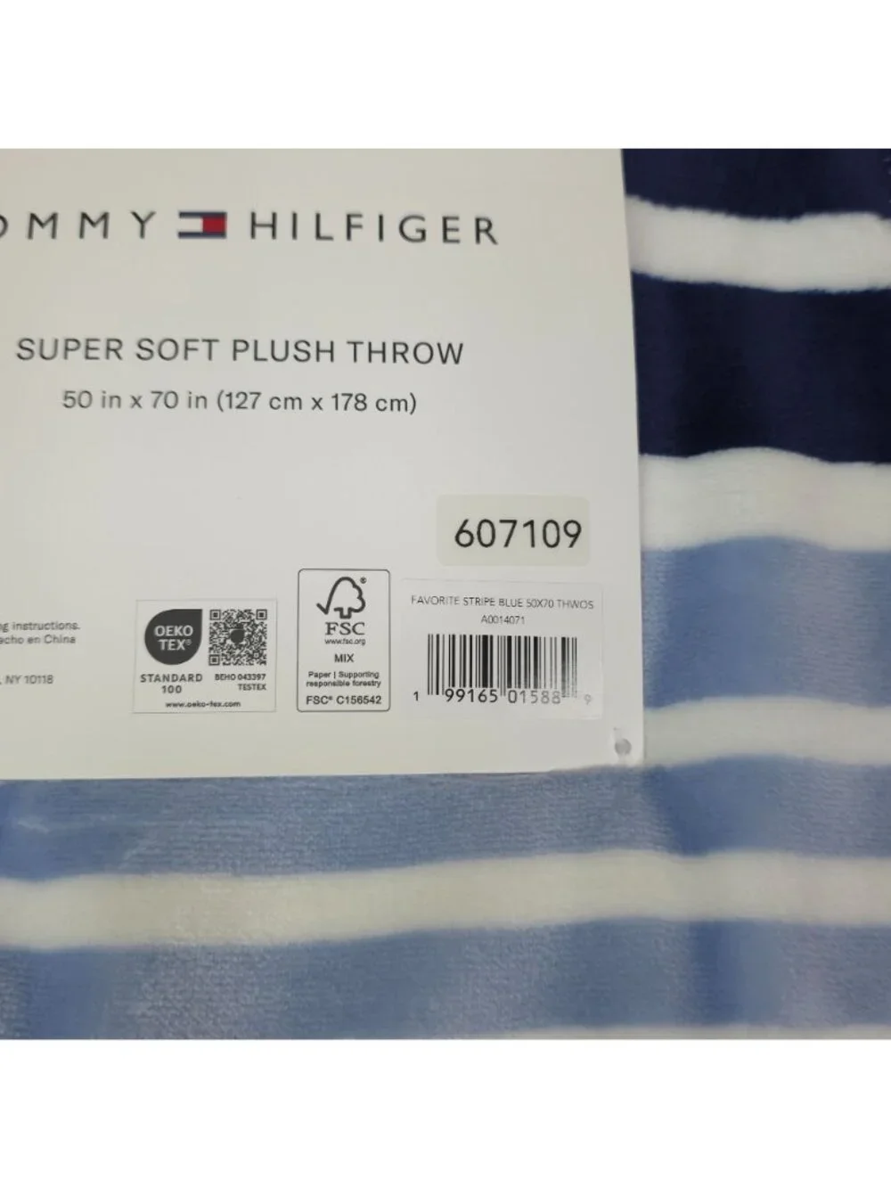Tommy Hilfiger Super Soft Plush Throw Blanket 50